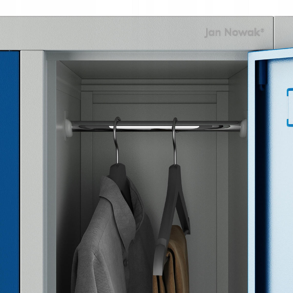 SCHLIESSFACHSCHRANK Bartek - Blau/Grau, Metall (136/172/45cm) - Jan Nowak