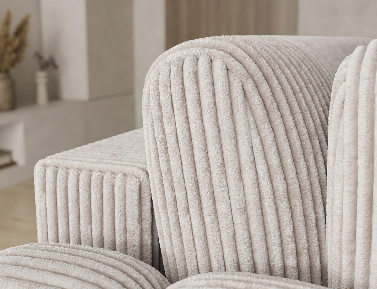ECKSOFA COZION L-Form mit Schlaffunktion & Bettkasten – Modernes 3-Sitzer Sofa, HR-Kaltschaum, Wellenfederung, 267 × 165 cm - Schwarz/Weiß, Kunststoff (165/267cm) - Wohnideebilder
