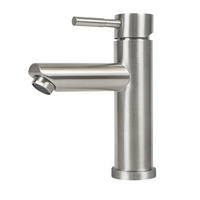 WASCHTISCHARMATUR Everett 17.4/10/17.4 cm - Silberfarben, Metall (10/17.4/17.4cm) - Nettlife