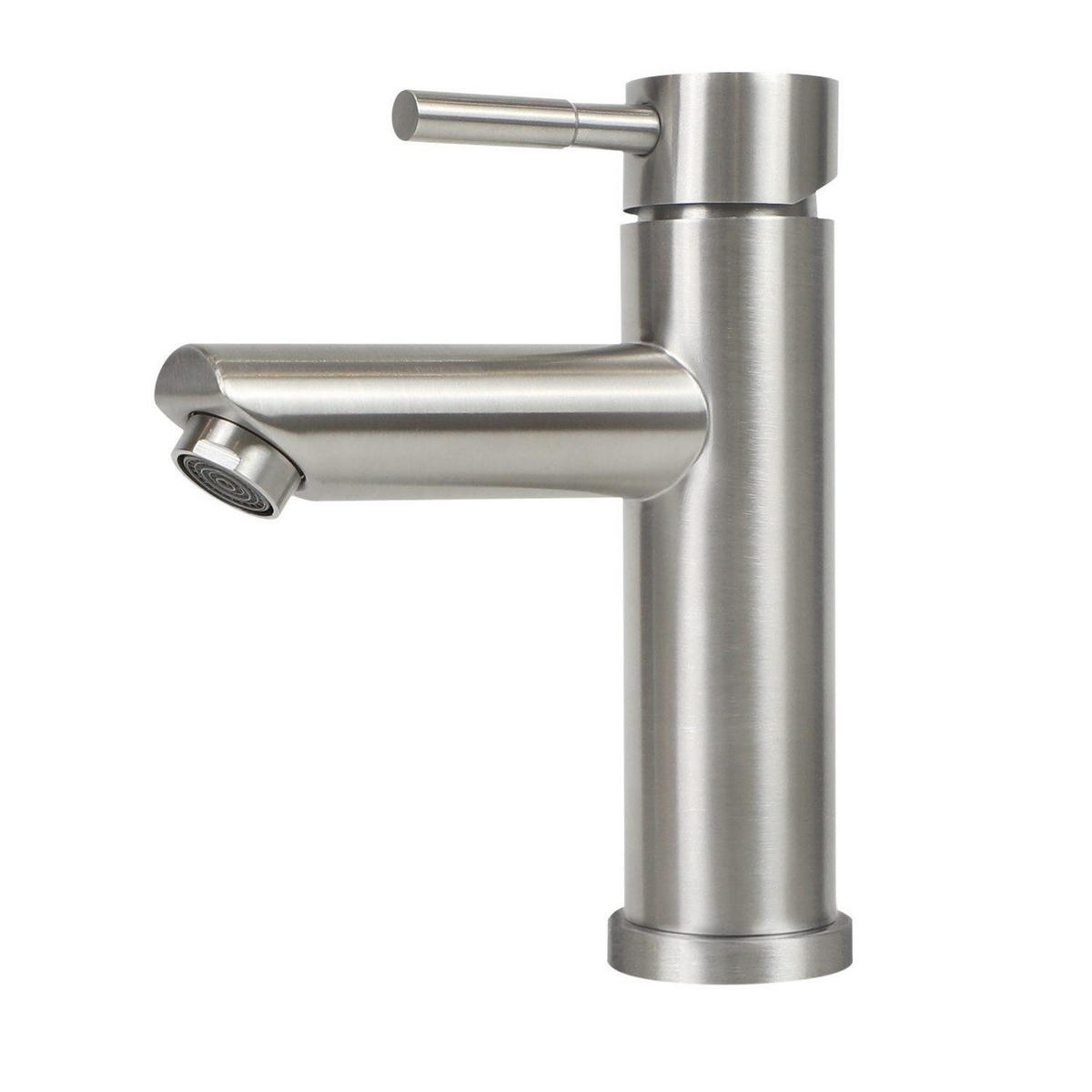 WASCHTISCHARMATUR Everett 17.4/10/17.4 cm - Silberfarben, Metall (10/17.4/17.4cm) - Nettlife