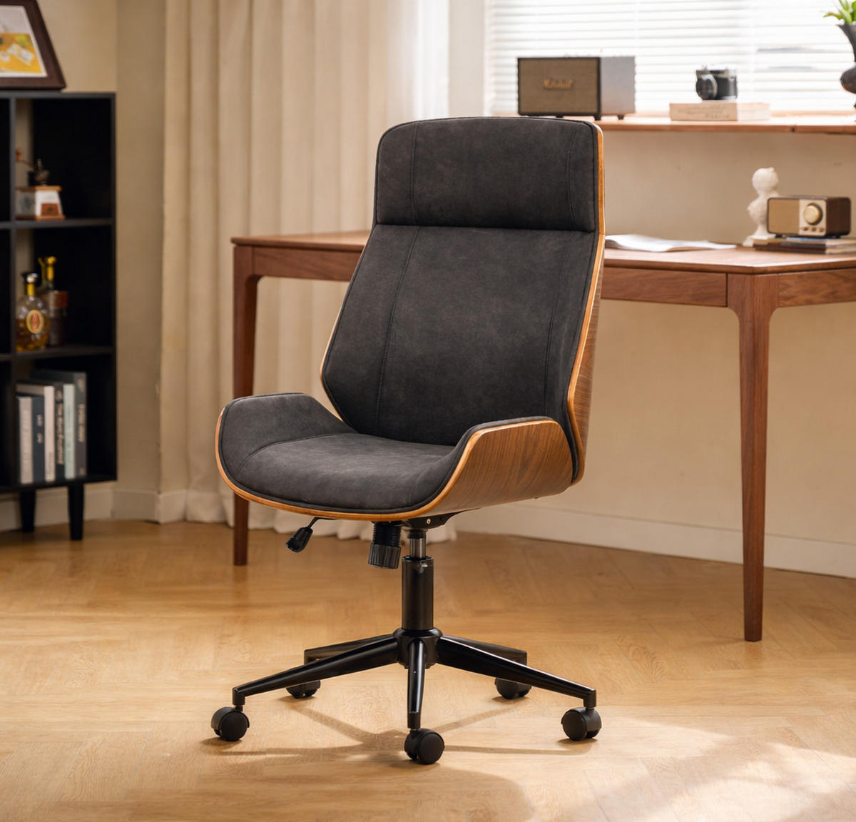 DREHSTUHLSTOFF Schwarz - Schwarz, Textil (59/117/68.5cm) - Nordlys