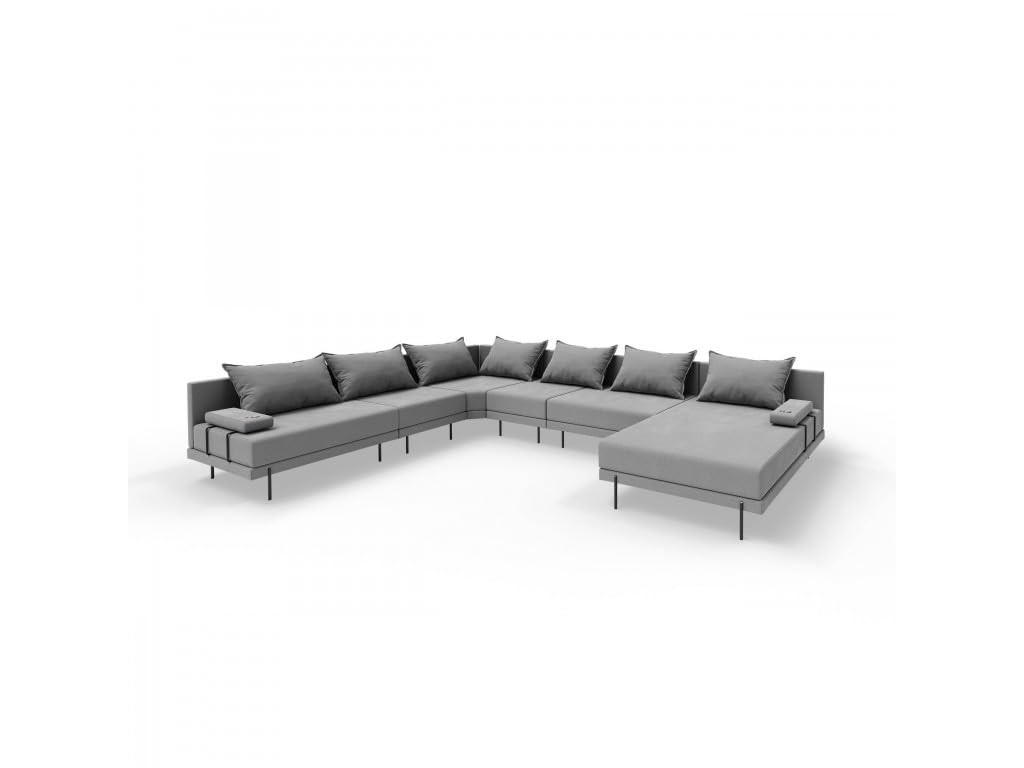 Trada Gartensofa Grau 410x75x298 cm