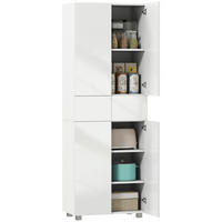 HIGHBOARD DE-11024 4 Türen Weiß Hochglanz - Weiß Hochglanz, Holzwerkstoff (35/170/60cm) - ComfortXL