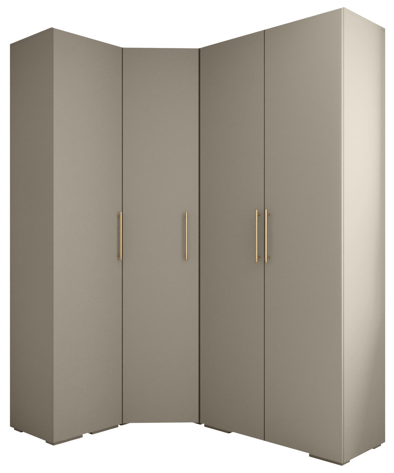 Abiks Möbel Garderoben-Set Kaschmir, Gold 181.7x236.7x47 cm