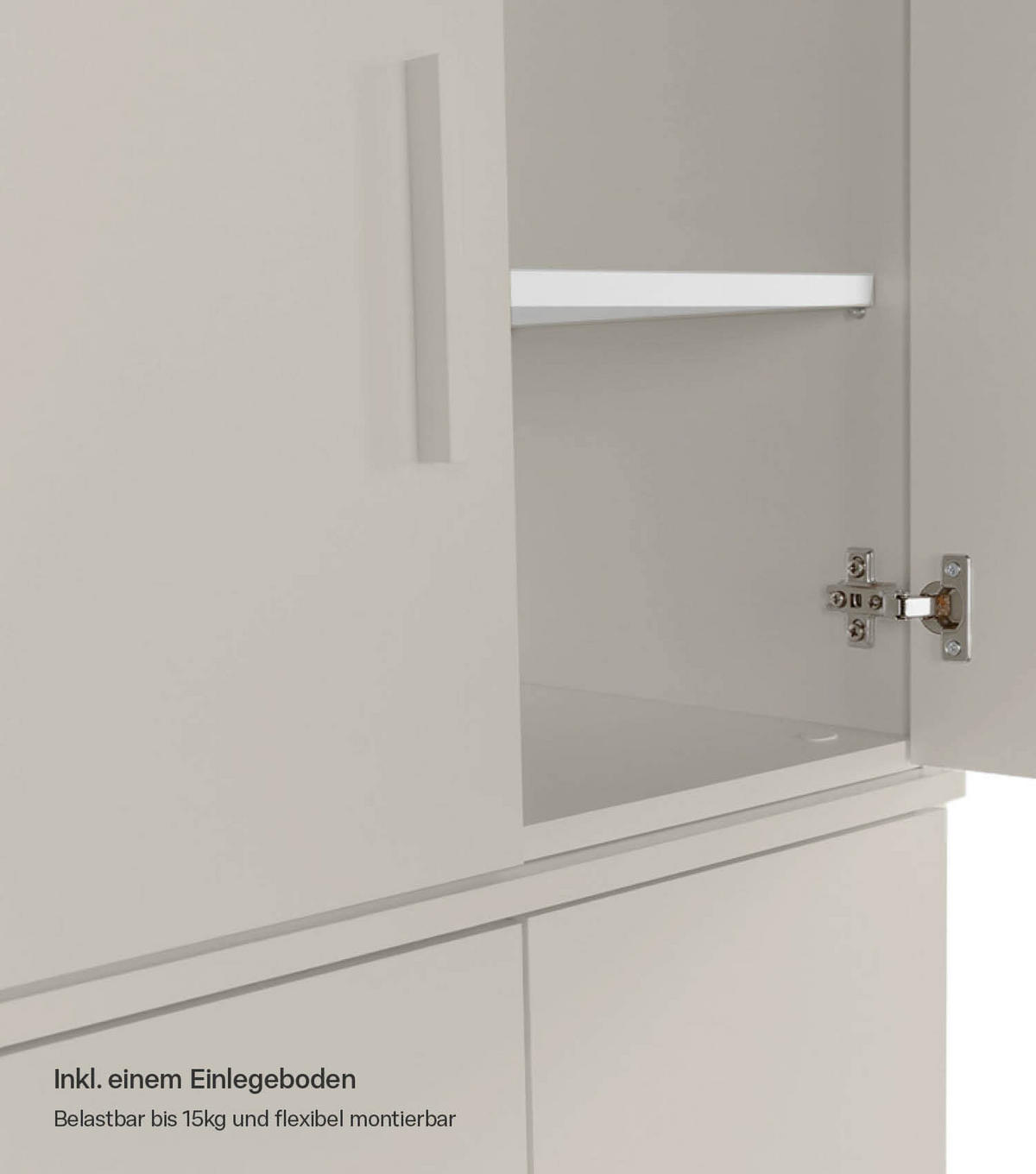 MEHRZWECKSCHRANK AUFSATZT Der Turm - Beige, Holzwerkstoff (60/50/34.5cm) - Mokebo