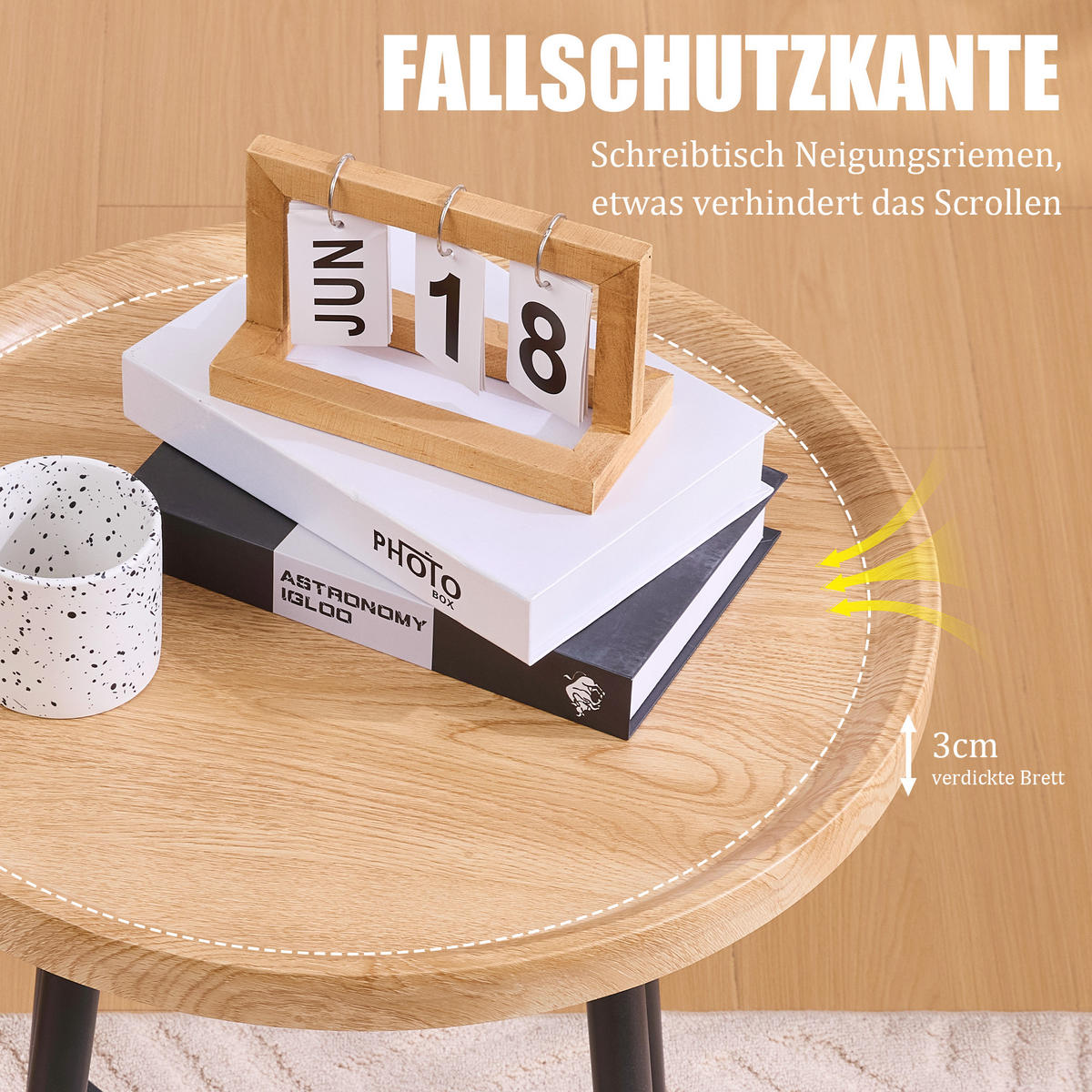BEISTELLTISCH Natur 55/55/60 cm - Naturfarben, Holzwerkstoff (55/55/60cm) - PANGIVO