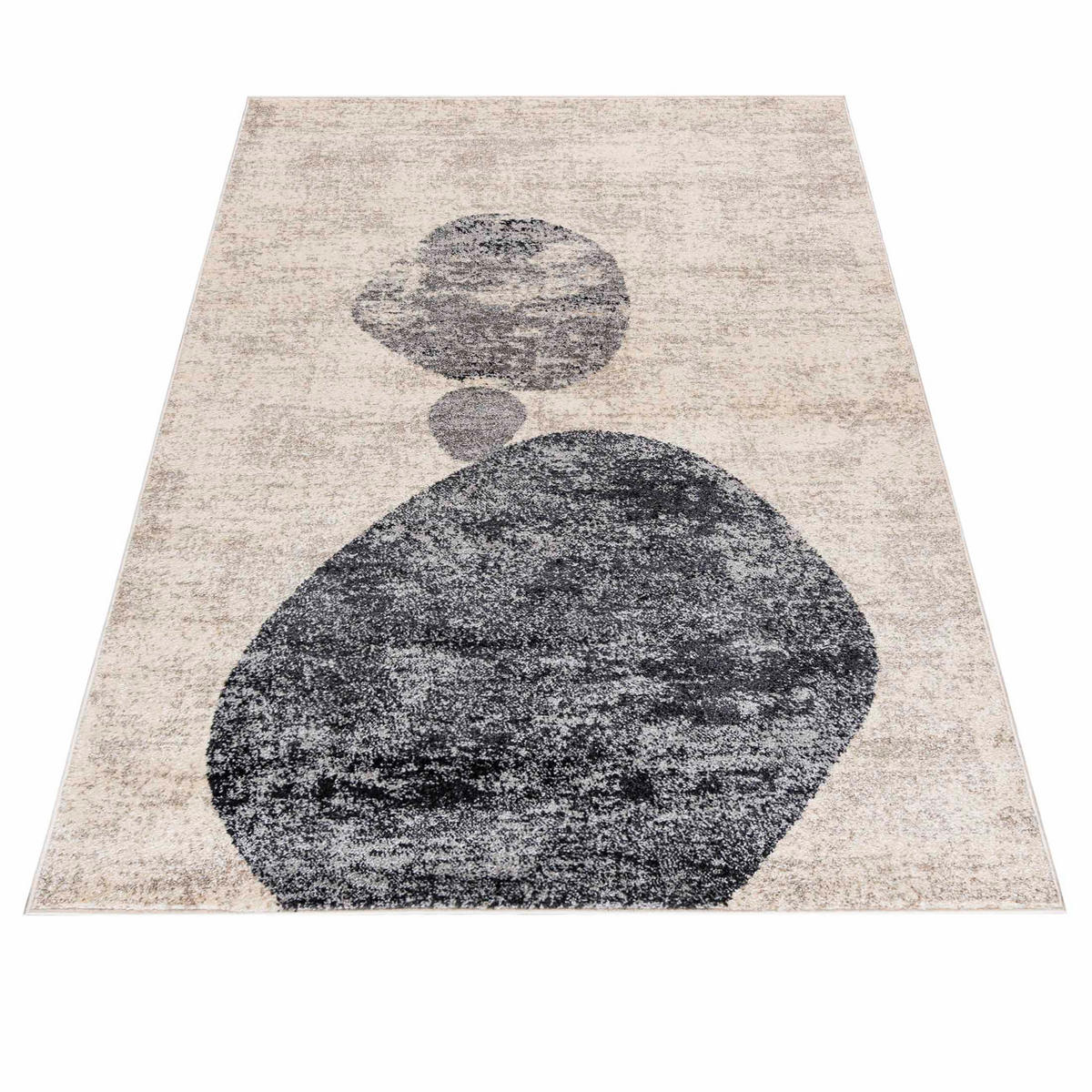 TEPPICH Beige Geometrisch In-Outdoor Pflanzlich Kurzflor Rechteckig 160 x 230 cm - Beige/Hellgrau, Textil (160/230cm) - Mazovia