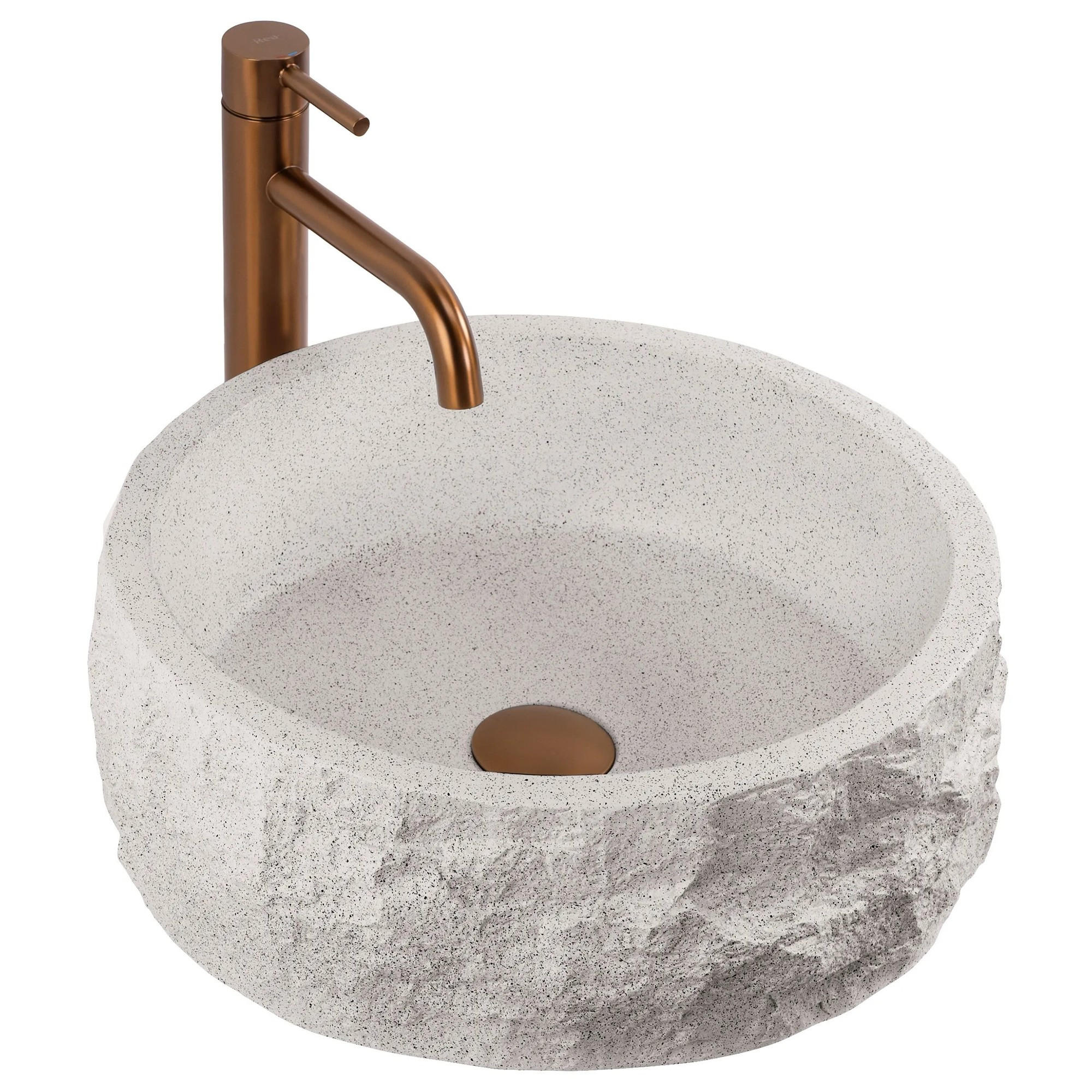 AUFSATZWASCHBECKEN Rea Alice Moon - Beige, Kunststoff (39/14.5/39cm) - REA