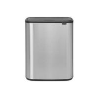 MÜLLEIMER Mit Touch Öffnung 2x30 Liter Edelstahl - Silberfarben, Metall (54.5/65.6/31cm) - PROREGAL