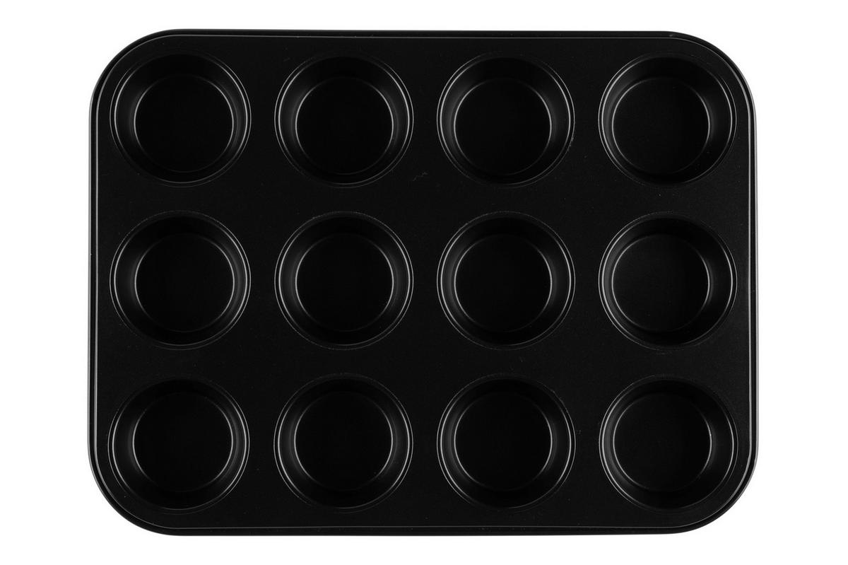 MUFFINFORM Ø 6,5 cm - Schwarz, Metall (27/3/36cm)