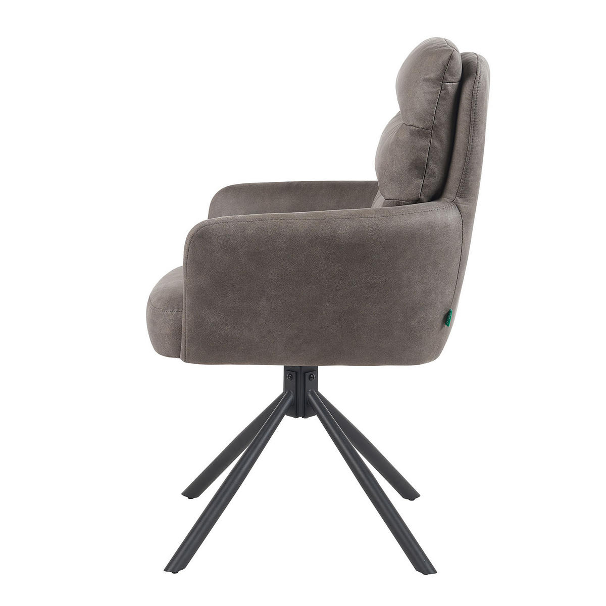 ARMLEHNSTUHL Mika-Jana 2er-Set - Taupe/Schwarz, Textil/Metall (59/94/66cm) - DUBI Möbel