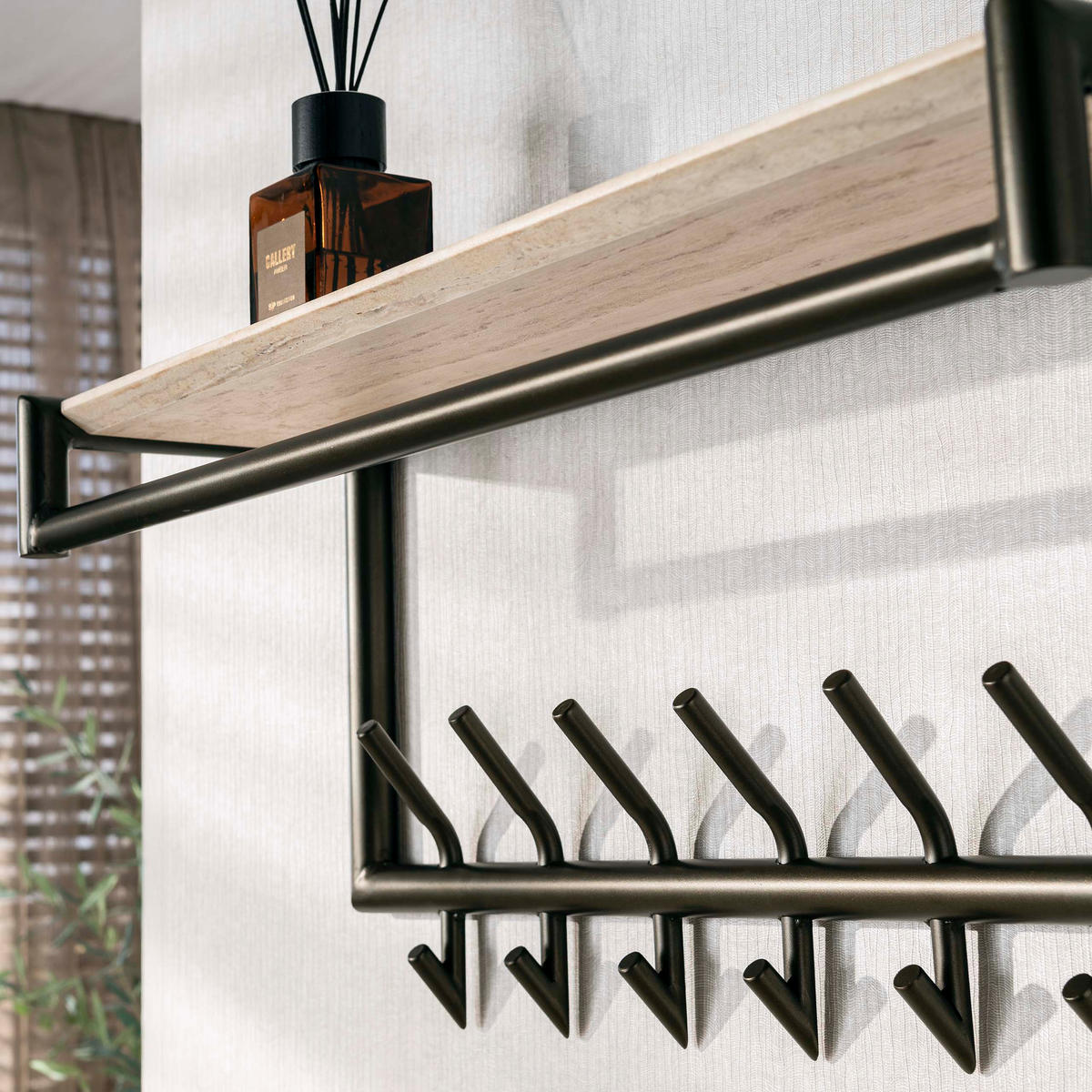 WANDGARDEROBE Terrra 65 27/85/40 cm - Beige, Metall (85/40/27cm) - Hoyz Collection