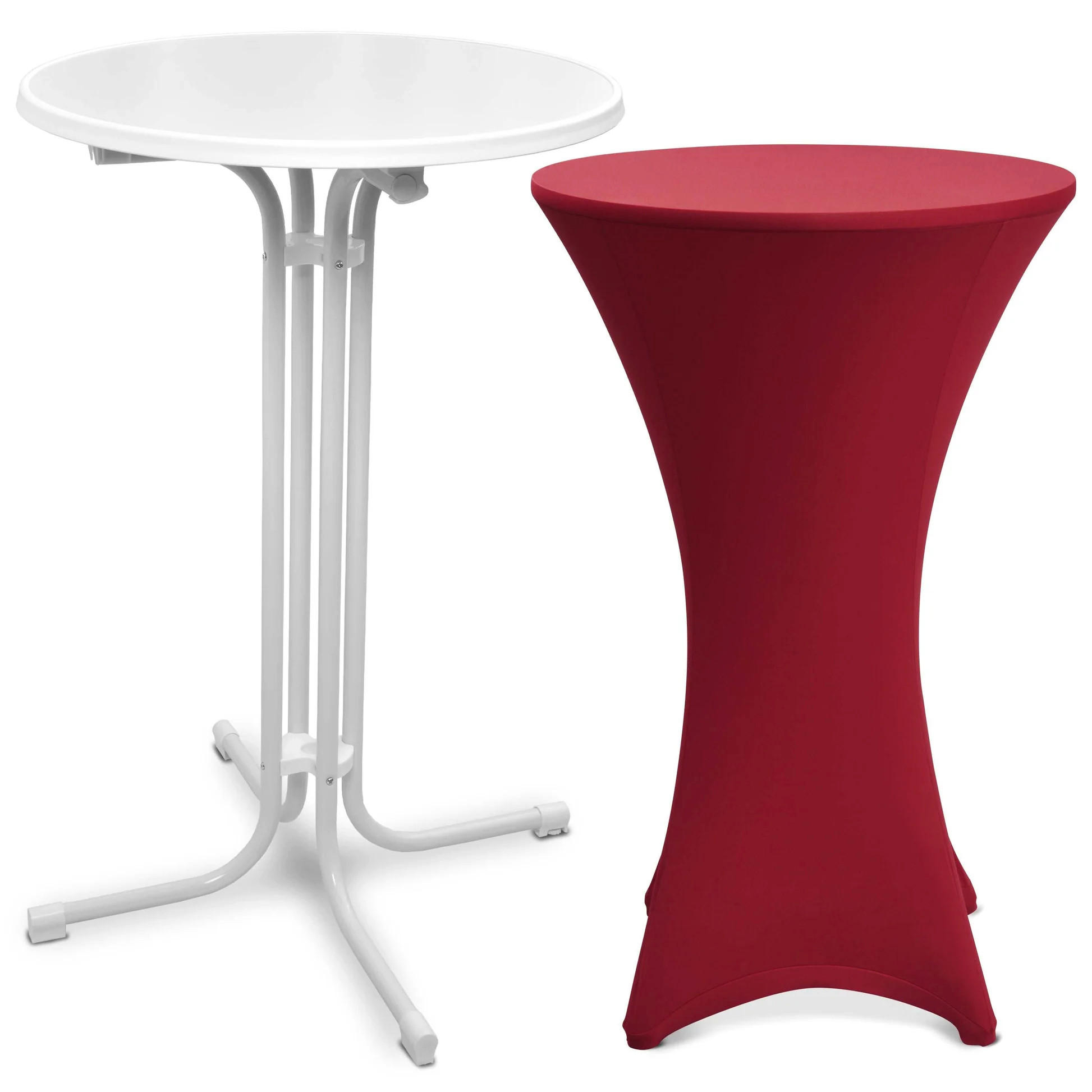 Beautissu Stehtisch Bordeaux 80x110x80 cm
