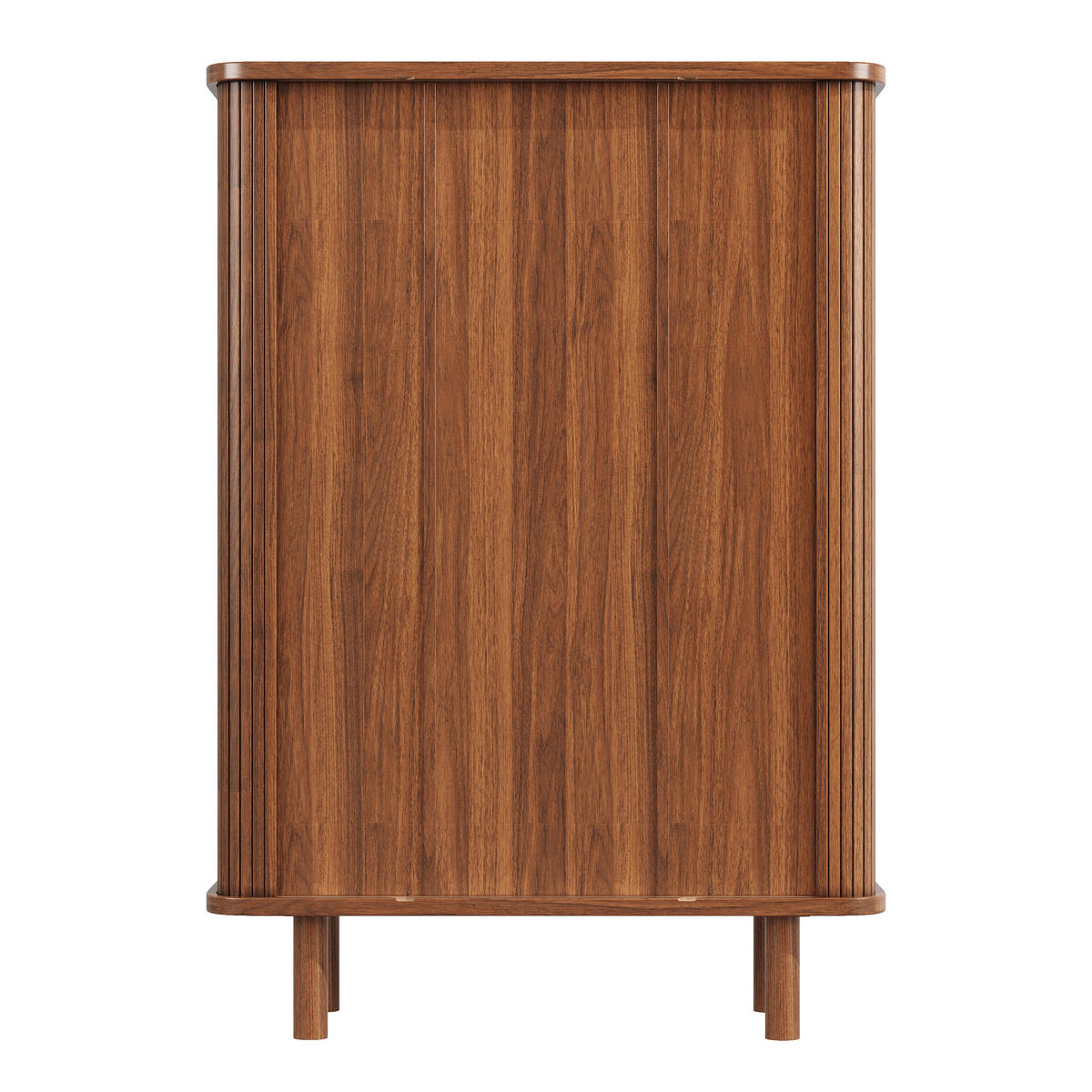 HIGHBOARD DE-38497 110/40/160 cm mit Rollladentür und geriffelter Front Dunkelbraun - Dunkelbraun, Holzwerkstoff (110/160/40cm) - ComfortXL