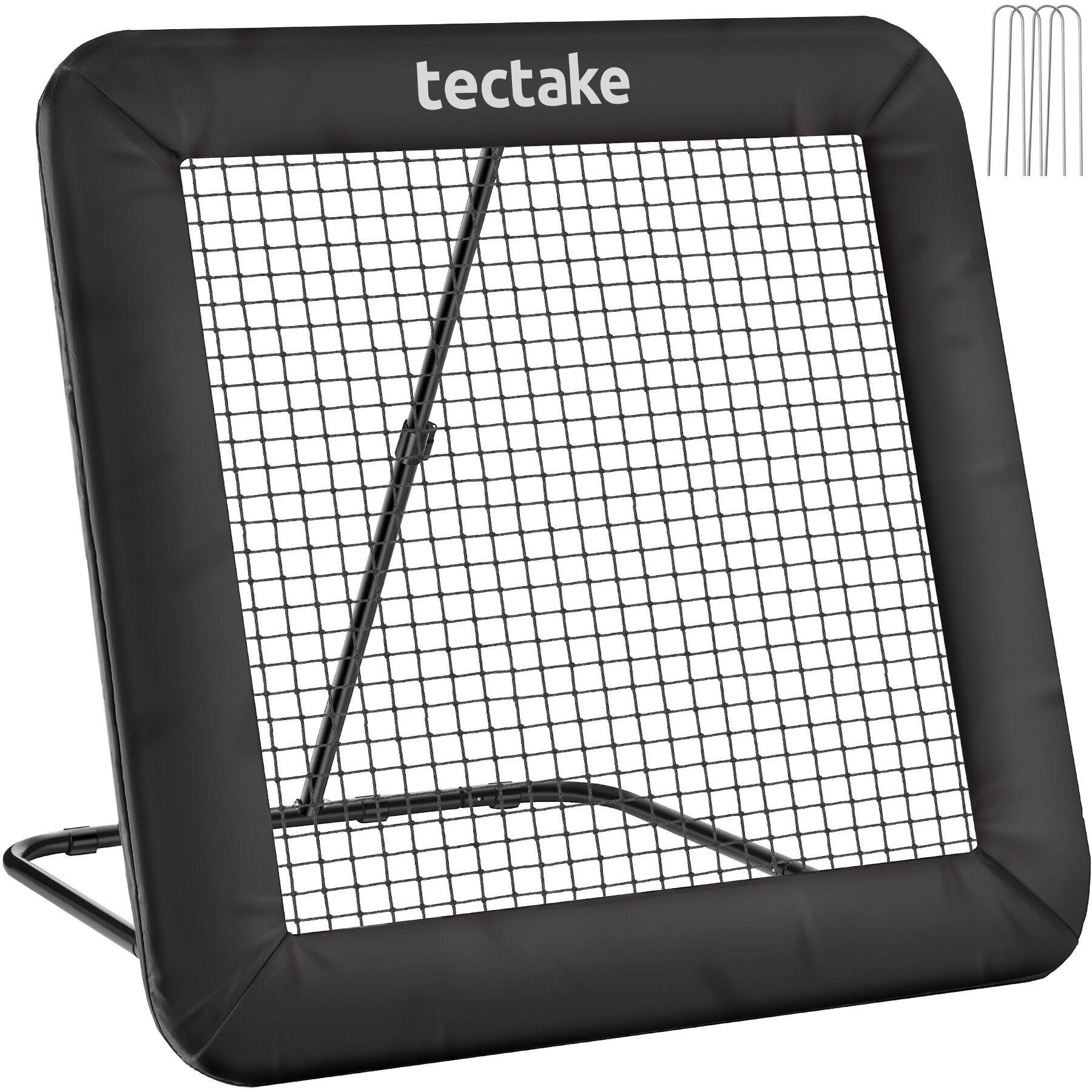 REBOUNDER FÜR FUSSBALL Alphonso, 124 x 124 cm, schwarz - Schwarz, Kunststoff (124/117cm) - tectake