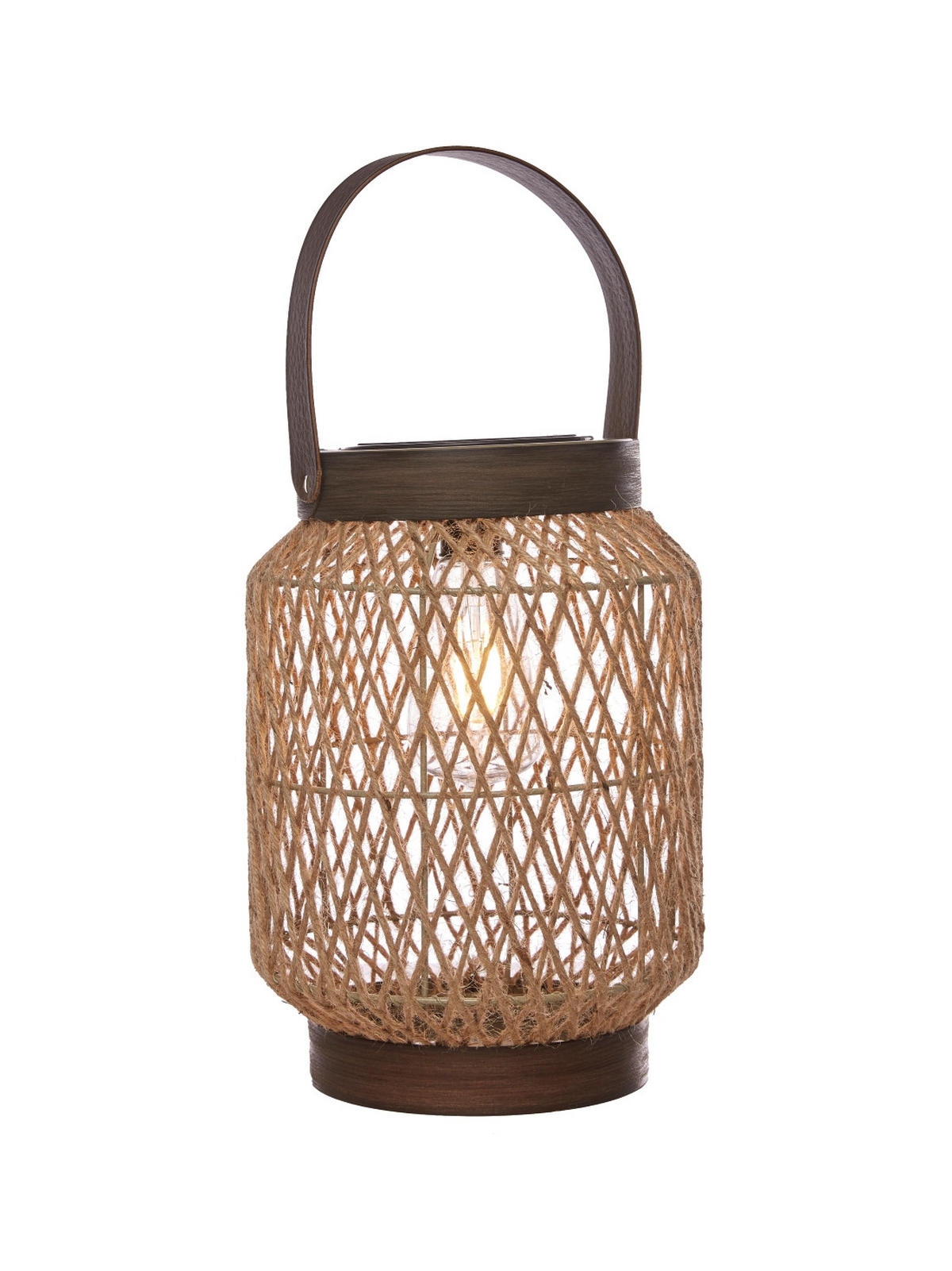 TISCHLAMPE 21/28/21cm - Braun, Textil (21/21/28cm) - Luxform