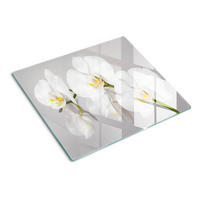 GLASPLATTE 60x52 cm Orchidee - Weiß, Glas (60/0.4/52cm) - TULUP
