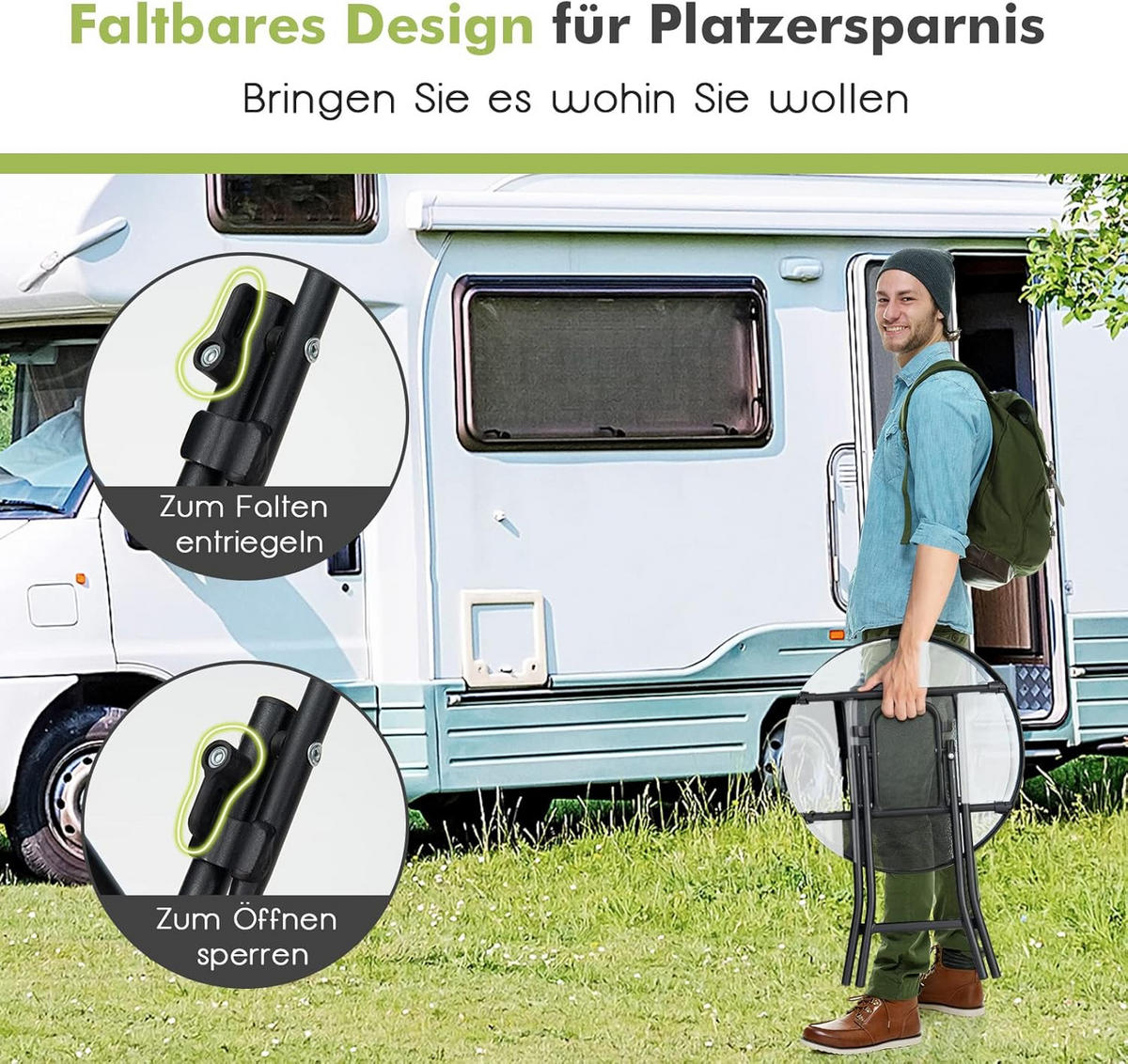 BEISTELLTISCH Schwarz - Schwarz, Metall (45/45/47cm) - COSTWAY