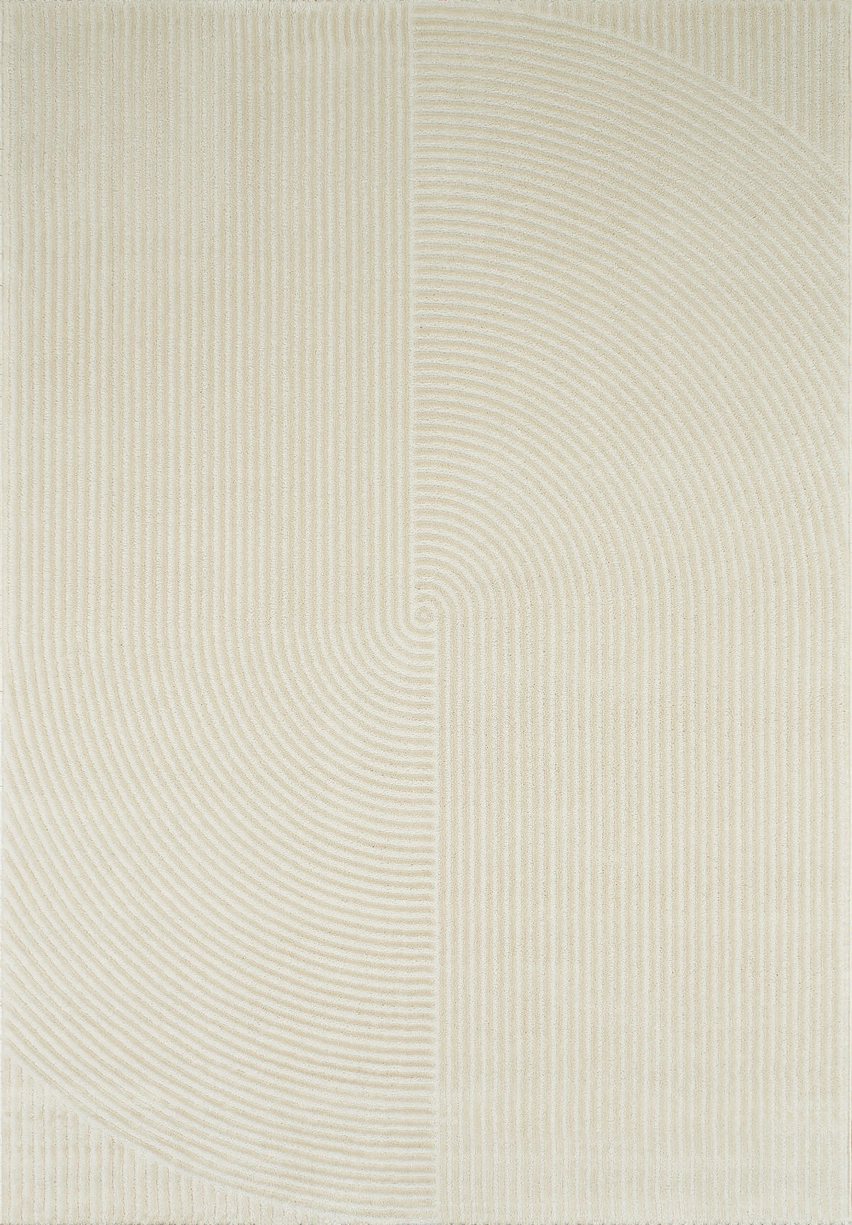 TEPPICH mit reliefartigem Muster in Creme Bianca 160x230 cm - Creme, Textil (160/230cm) - Nazar Rugs