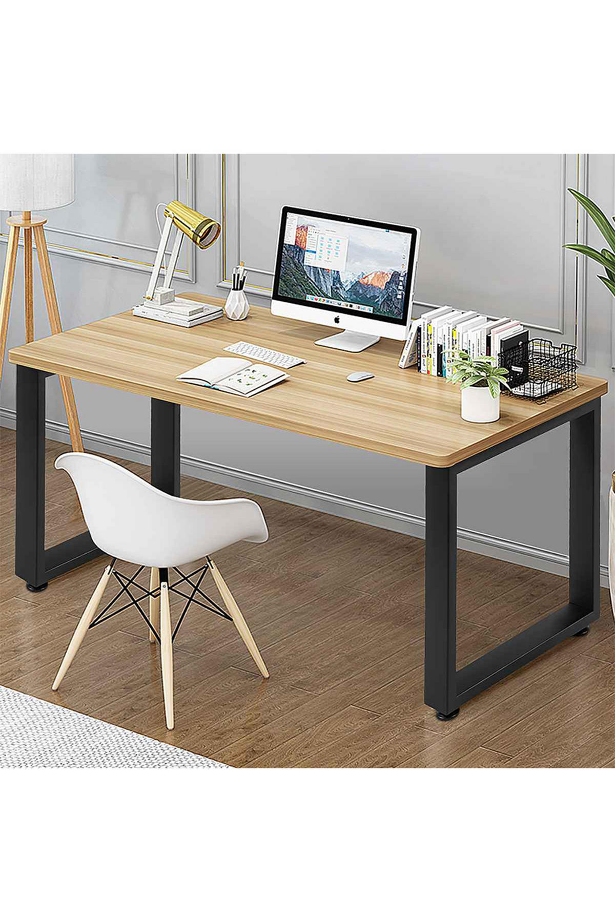 TISCHBEINE 2-tlg Set 40-cm hohe rechteckige aus Eisen in Schwarz Einfache Montage 35 x 7 x 40 cm - Schwarz, Metall (35/40/7cm) - Livingandhome