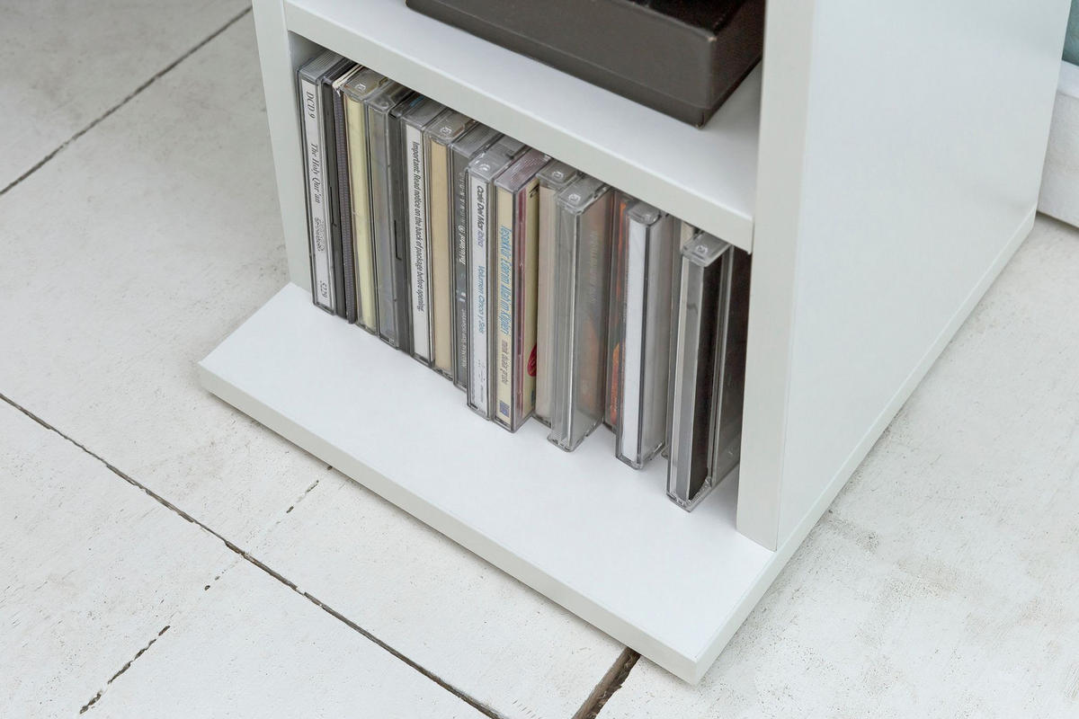 CD-REGAL – Holz, 6 Fächer, modern - Weiß, Holz (21/90/20cm) - KADIMA DESIGN
