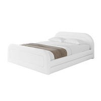 POLSTERBETT mit Bettkasten, Fußteil und Lattenrost, Boxbett mit Matratze H3/H4 - LERIS-v1-Z 120x200 Weiß Kunstleder - Weiß Hochglanz, Holzwerkstoff/Textil (120/200cm) - ALTDECOR