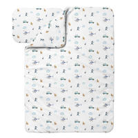 LENJERIE de pat din bambus pentru bebe Poliție - alb, material textil (100/135cm) - waldin