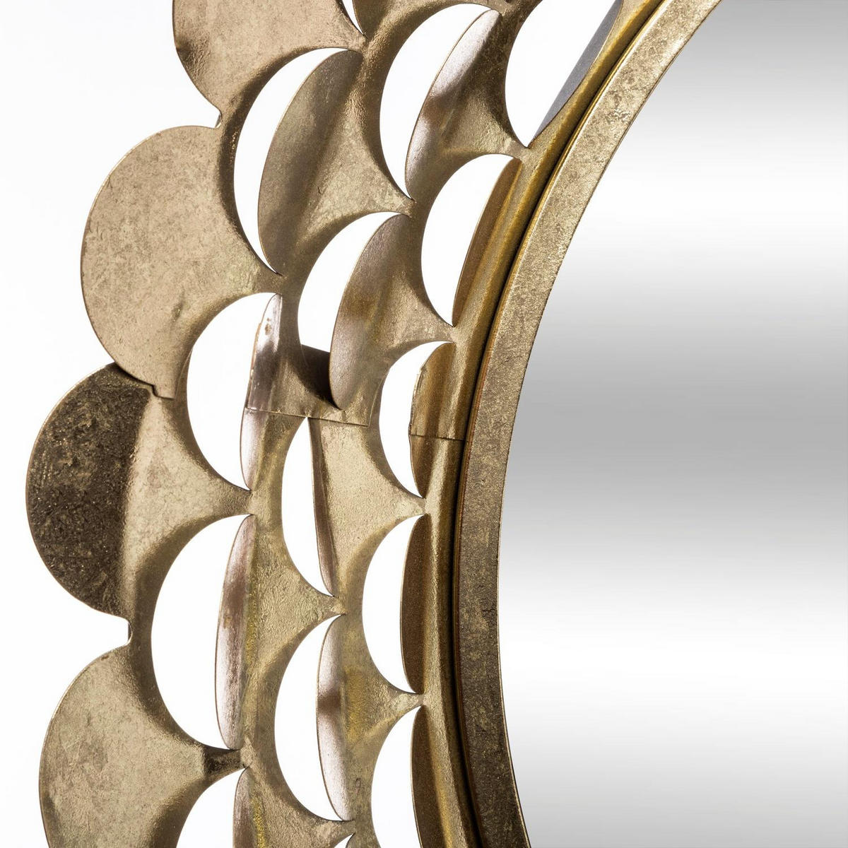 GLAMOUR-SPIEGEL Metallrahmen 91/91/8,5 cm - Goldfarben, Metall (91/8.5/91cm) - Atmosphera Createur d´interieur