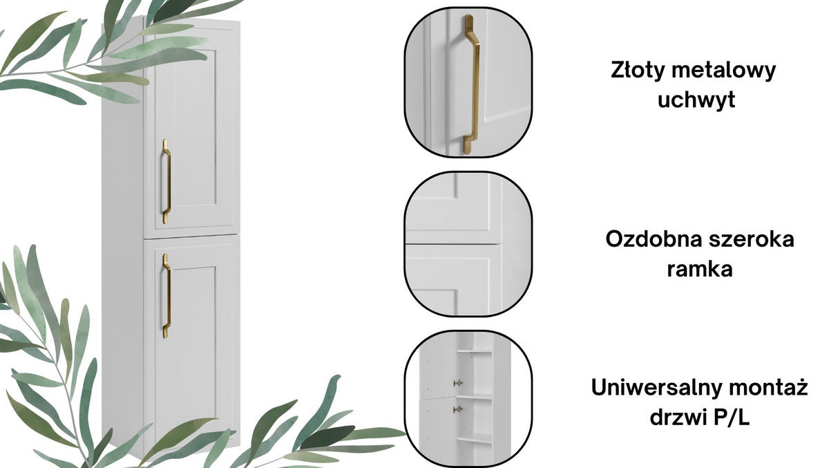 WASCHBECKUNTERSCHRANK + HÄNGESÄULE CLASSIC 80cm Mattwitte - Weiß, Holzwerkstoff (80/58/46cm) - Rodan