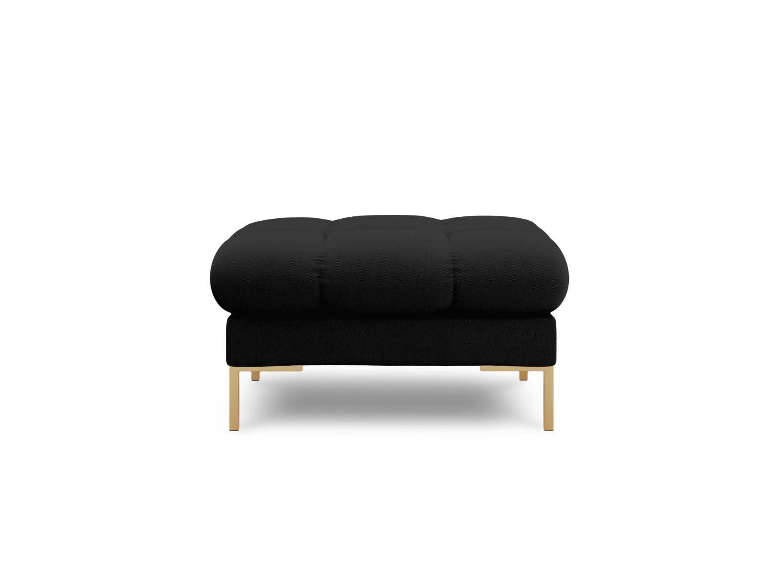 POUF Mamaia aus strukturiertem Stoff schwarz - Schwarz, Textil (60/41/60cm) - Micadoni