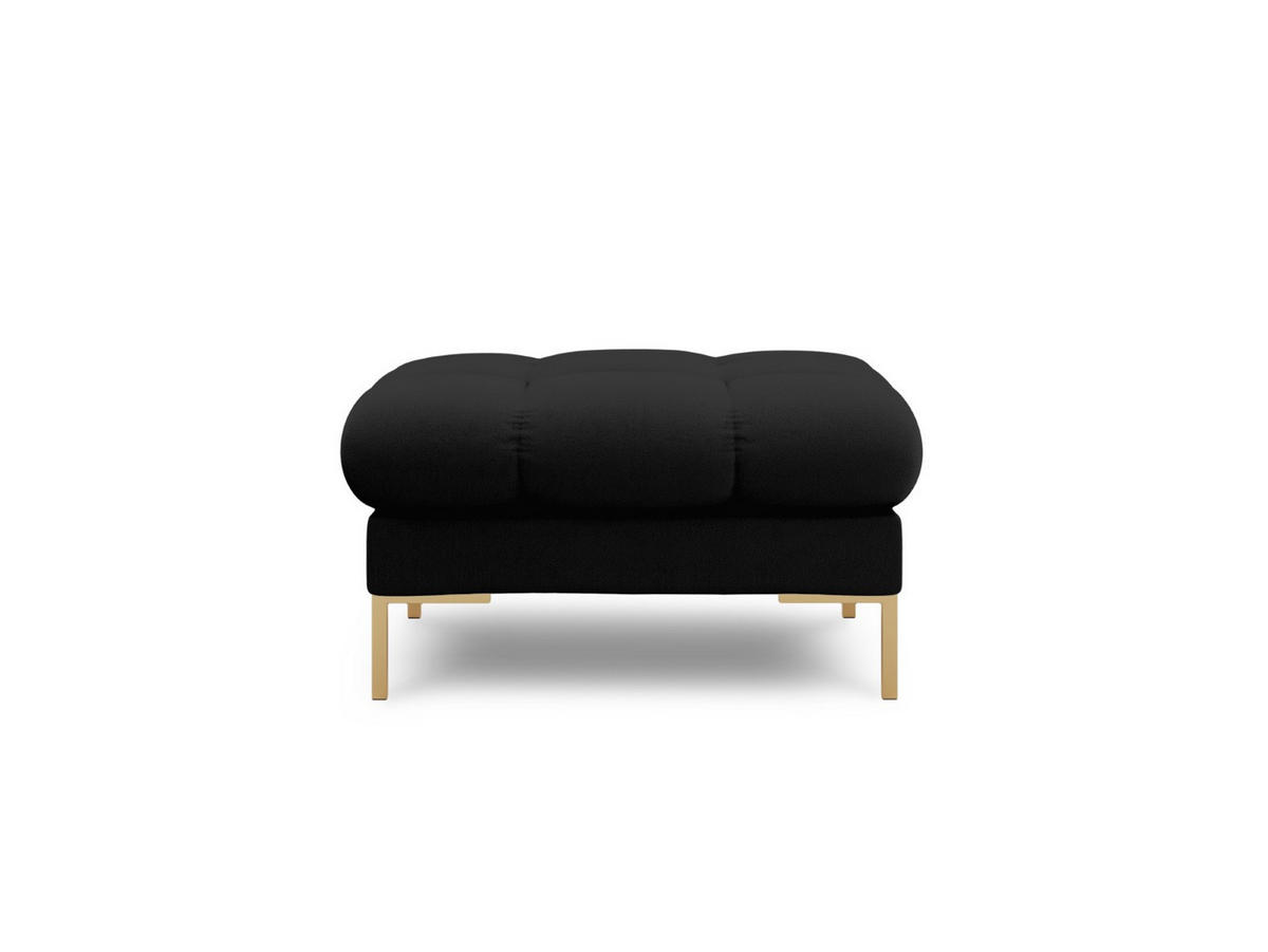 POUF Mamaia aus strukturiertem Stoff schwarz - Schwarz, Textil (60/41/60cm) - Micadoni