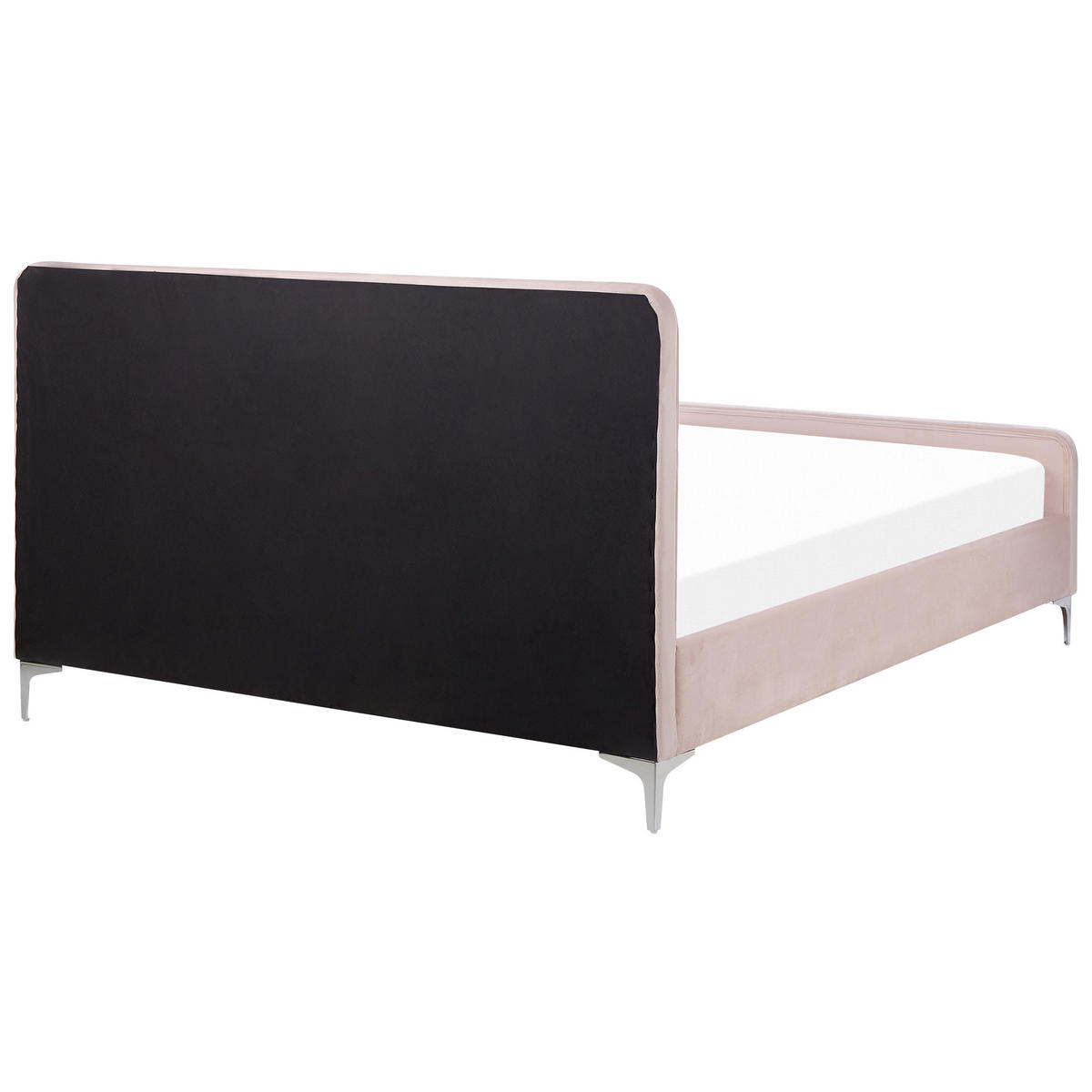 POLSTERBETT 160/200cm Pastellrosa Lunan - Pink, Textil (160/200cm) - Beliani