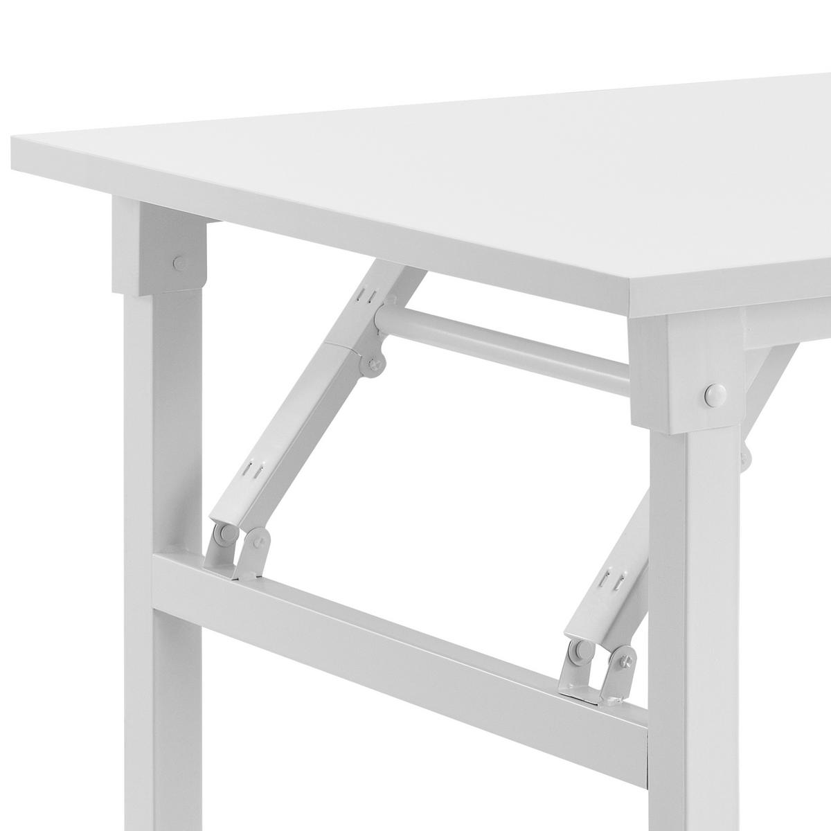 KLAPPTISCH - Weiß, Holzwerkstoff/Metall (120/76.4/60cm) - [neu.haus]