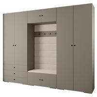 GARDEROBEN-SET 236,7/300/47 - Kaschmir/Beige, Holz/Metall (300/236.7/47cm) - Abiks Möbel