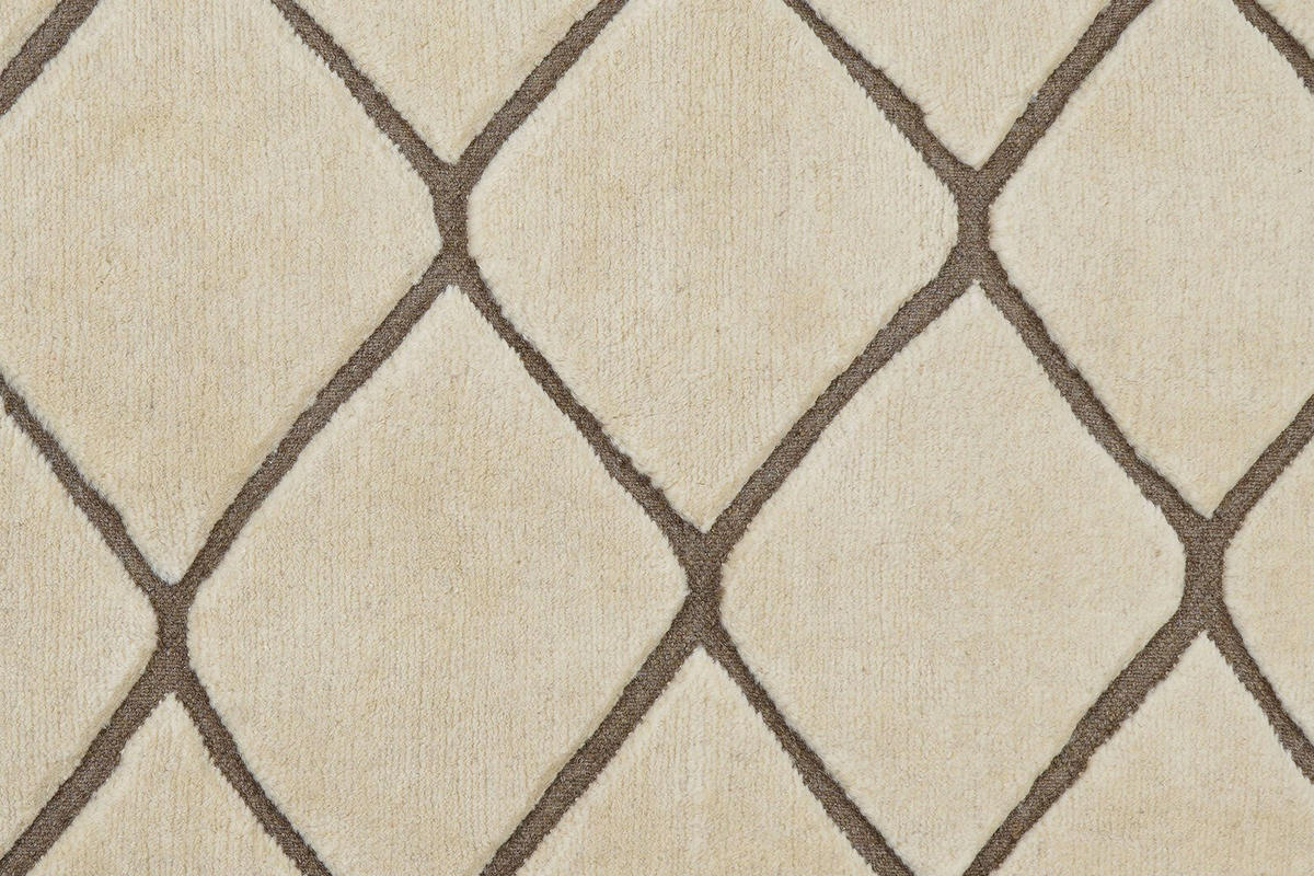 GABBEH-TEPPICH handgeknüpft Beige 190/148 cm Schurwolle - Beige, Textil (148/190cm) - Looma