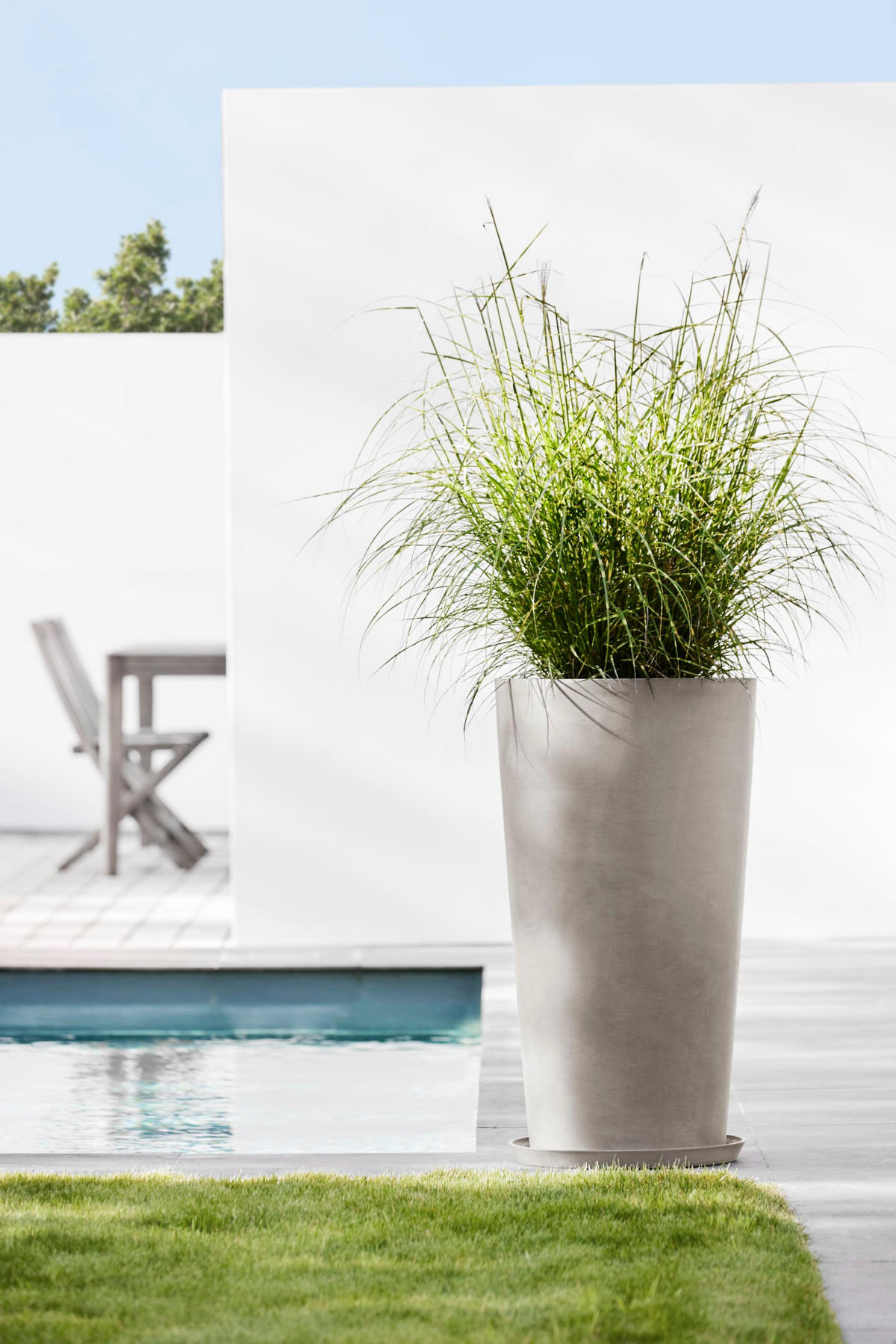 BLUMENTOPF Amsterdam Extra High 49,8/91 cm Taupe - Taupe, Kunststoff (49.8/91cm) - Ecopots