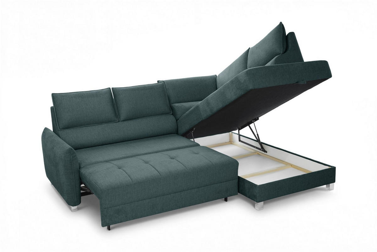 ECKSOFA Marno In Chill Me - Grün, Holzwerkstoff/Textil (260/200cm) - Fun Möbel