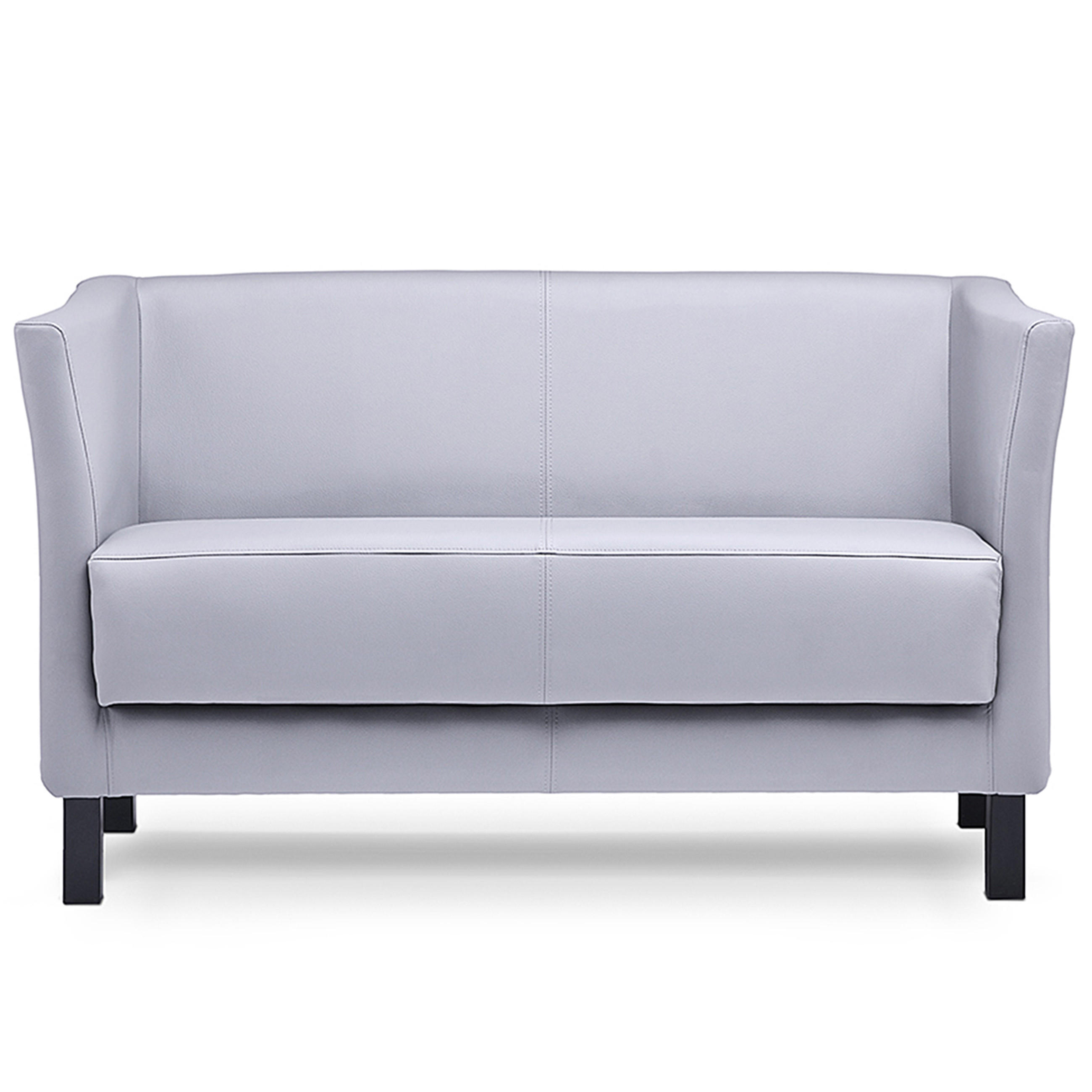 2-SITZER-SOFA ESPECTO Lederoptik, grau - Schwarz/Grau, Textil (67/71/130cm) - KONSIMO®