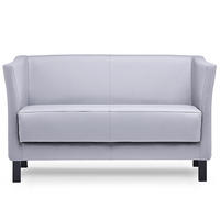 2-SITZER-SOFA ESPECTO Lederoptik, grau - Schwarz/Grau, Textil (67/71/130cm) - KONSIMO®