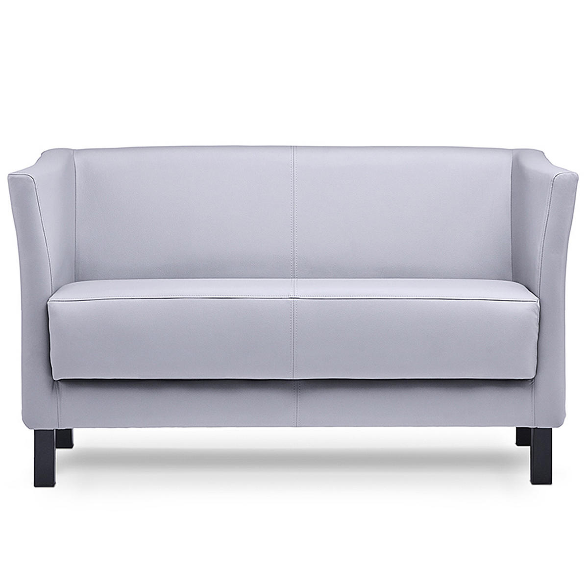 2-SITZER-SOFA ESPECTO Lederoptik, grau - Schwarz/Grau, Textil (67/71/130cm) - KONSIMO®