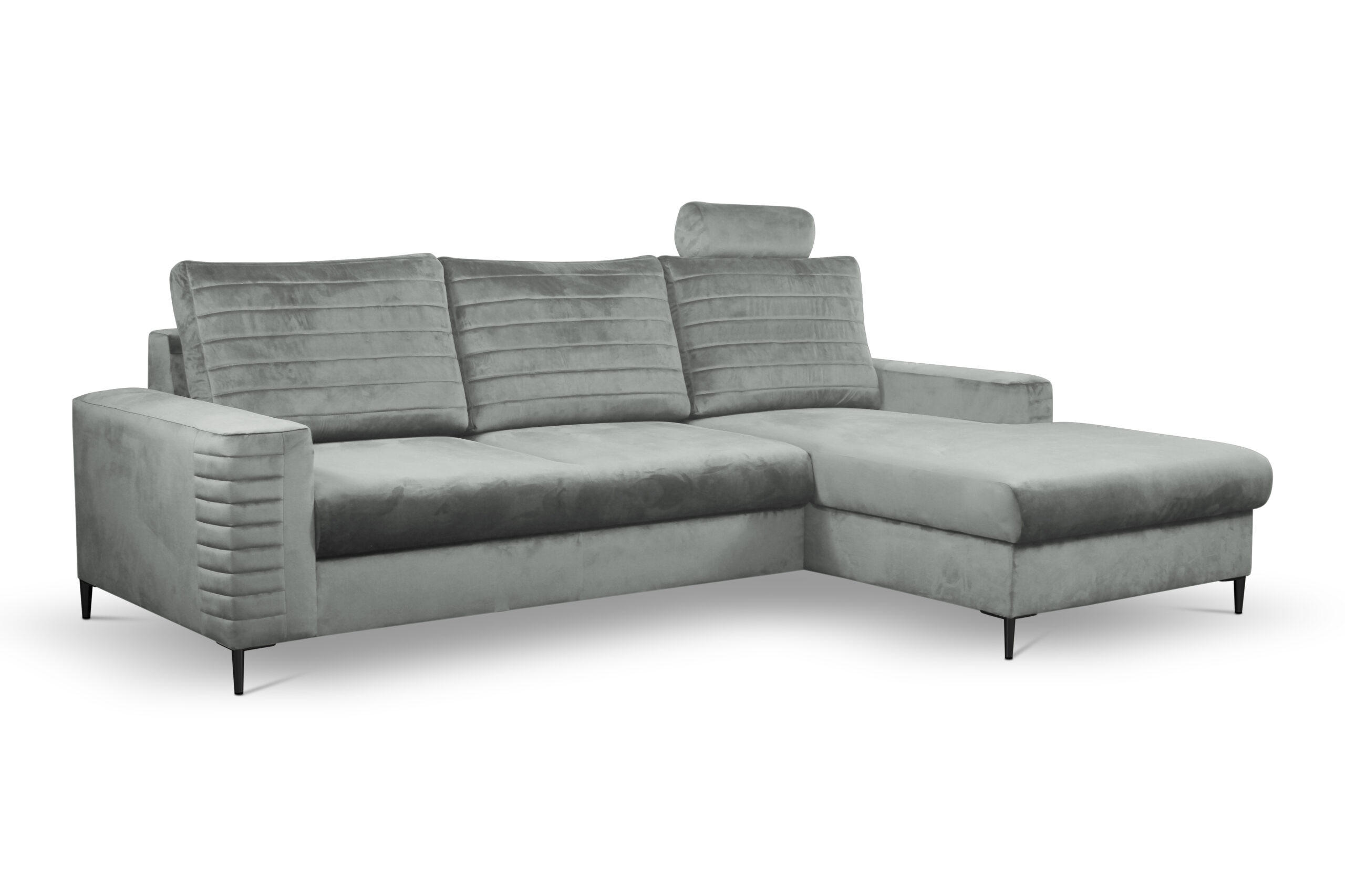 ECKSOFA NITRO R Grau (Velluto 16) - Grau, Holzwerkstoff (253/165cm) - Möblo