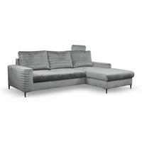 ECKSOFA NITRO R Grau (Velluto 16) - Grau, Holzwerkstoff (253/165cm) - Möblo