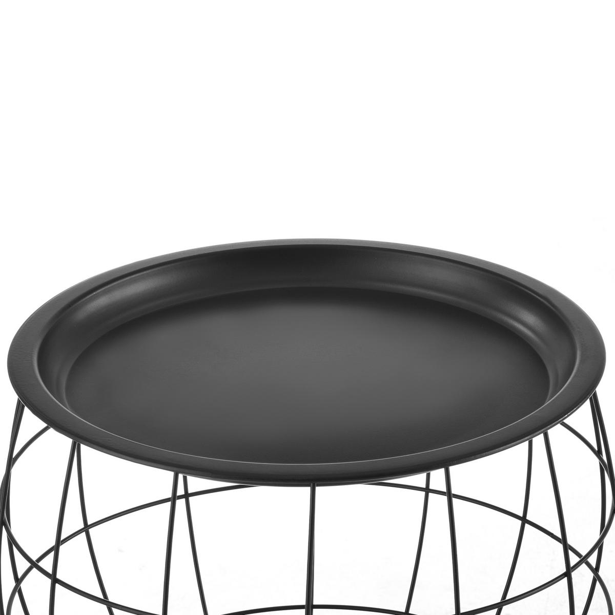 COUCHTISCH Neman SET 3-teilig 50/50/40 - Schwarz, Metall (50/50/40cm) - [en.casa]