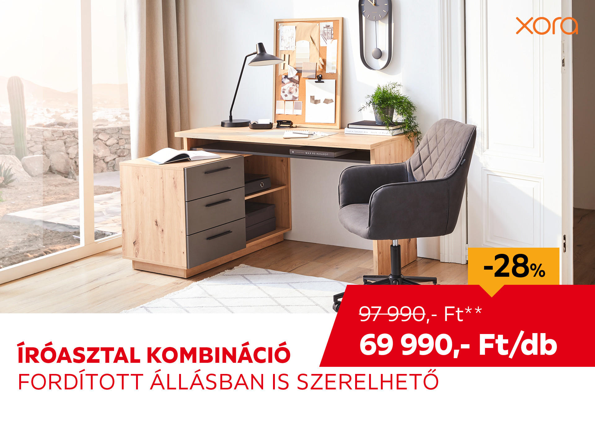 ÍRÓASZTAL KOMBINÁCIÓ Kiemelt termék 97990 Ft.- helyett 69990 Ft.-
