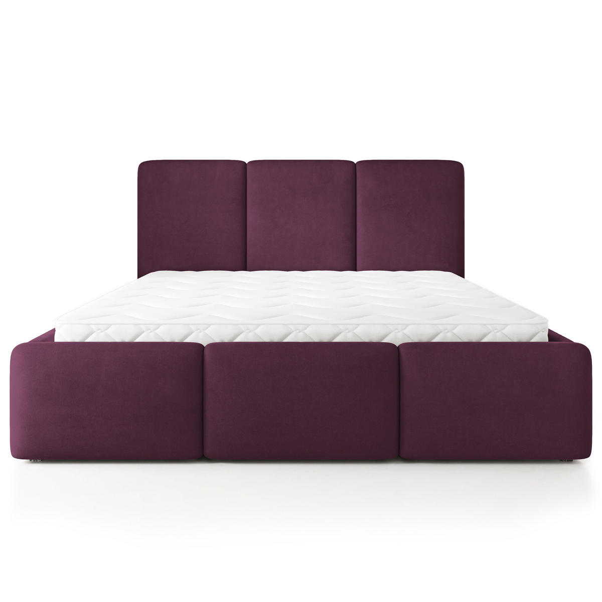 POLSTERBETT MORENA MGV 180x200 cm mit Bettkästen - Violett - Violett, Holz (180/200cm) - MASSENO
