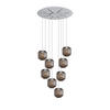 GALERIELEUCHTE Velo 8-flammig Rauch Ø 20cm - Anthrazit/Weiß, Glas (20/20/20cm) - s.luce