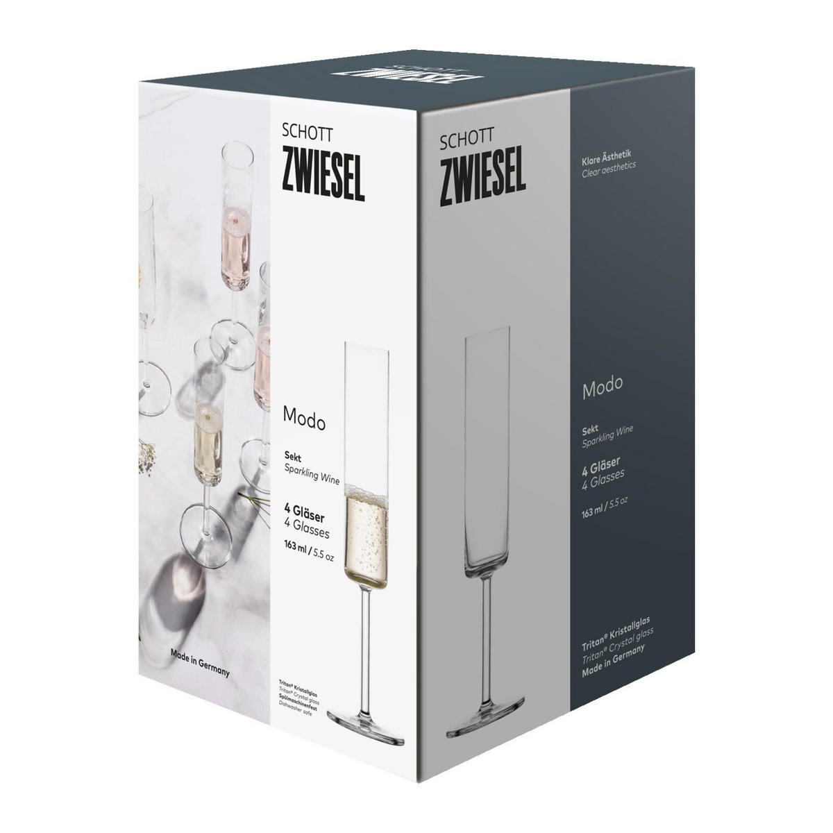 SEKTGLÄSER Modo transparent 163 ml 4er Set - Transparent, Glas (0.163L) - Schott Zwiesel
