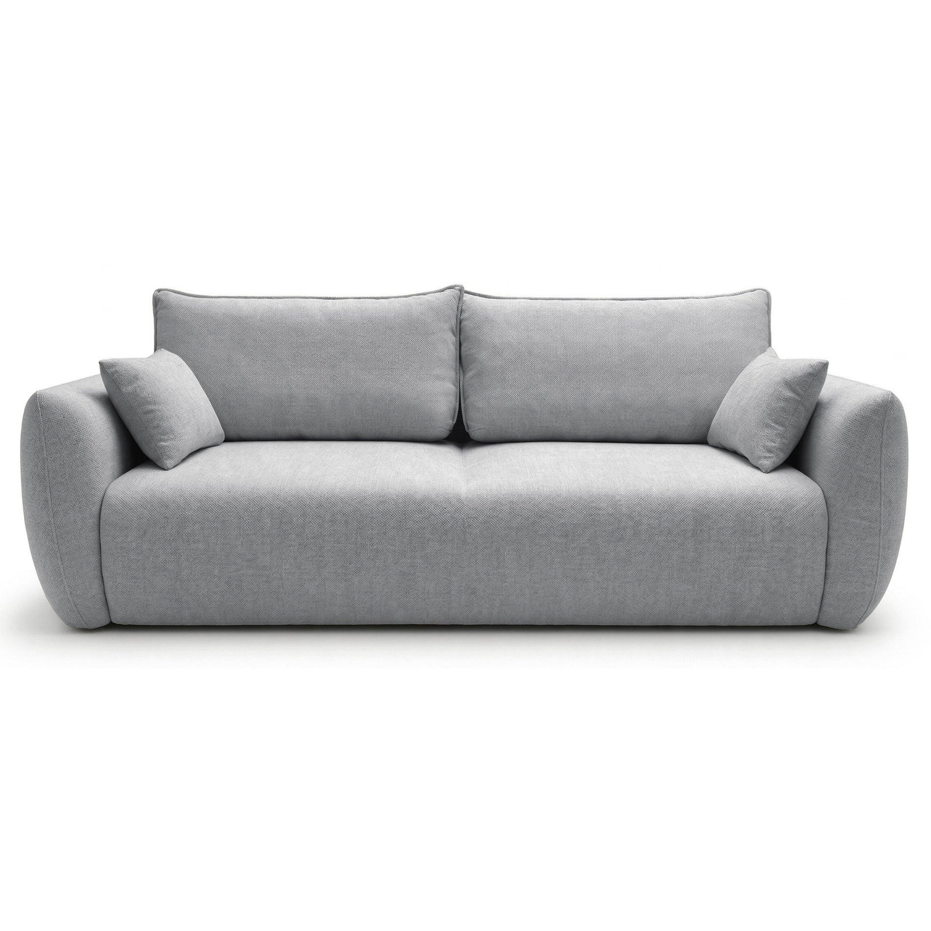 3-SITZER SCHLAFSOFA Zordo Chenille Grau - Schwarz/Grau, Kunststoff/Textil (238/91/102cm) - Selsey