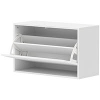 KLAPPSCHUHSCHRANK MDF Spanplatte Weiß - Weiß, Holzwerkstoff (30/43/70cm) - HOMCOM