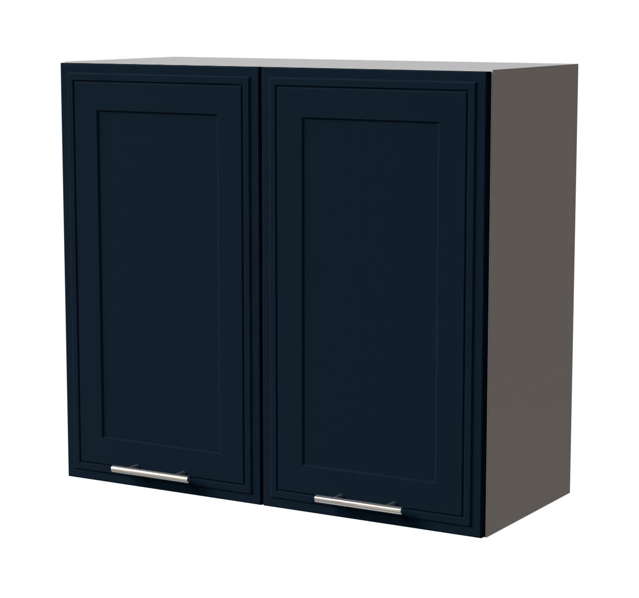 HÄNGESCHRANK Salo W3/80 Grau / Indigo Matt 80 / 32,5 / 72cm - Dunkelblau/Grau, Holz/Holzwerkstoff (80/72/32.5cm) - Feldmann-Wohnen